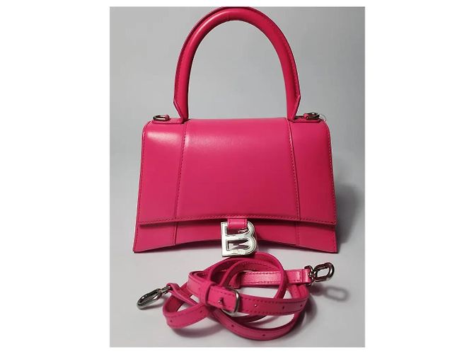 Bolsa Balenciaga Hourglass em Couro Rosa - vista 2