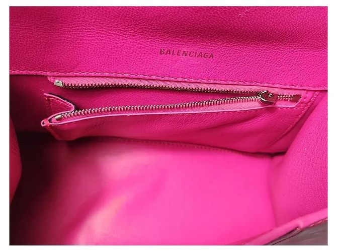 Bolsa Balenciaga Hourglass em Couro Rosa - vista 3