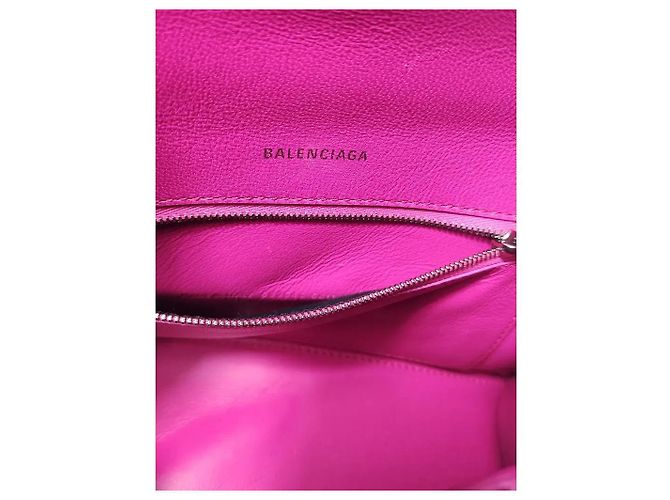 Bolsa Balenciaga Hourglass em Couro Rosa - vista 4