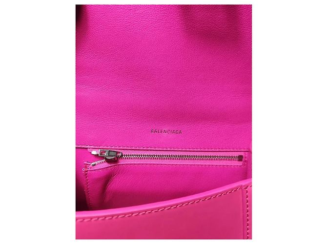 Bolsa Balenciaga Hourglass em Couro Rosa - vista 5
