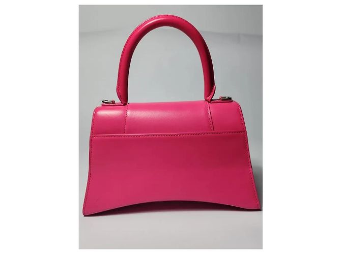 Bolsa Balenciaga Hourglass em Couro Rosa - vista 9