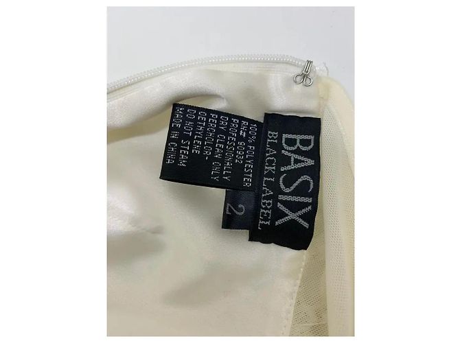 Autre Marque Vestido de cocktail Basix de encaje blanco con perlas - vista 4