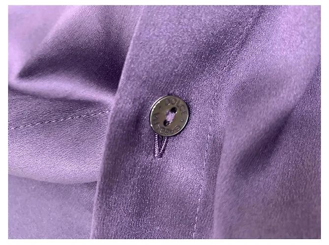 Camicia in seta viola Dolce & Gabbana Porpora - vista 3