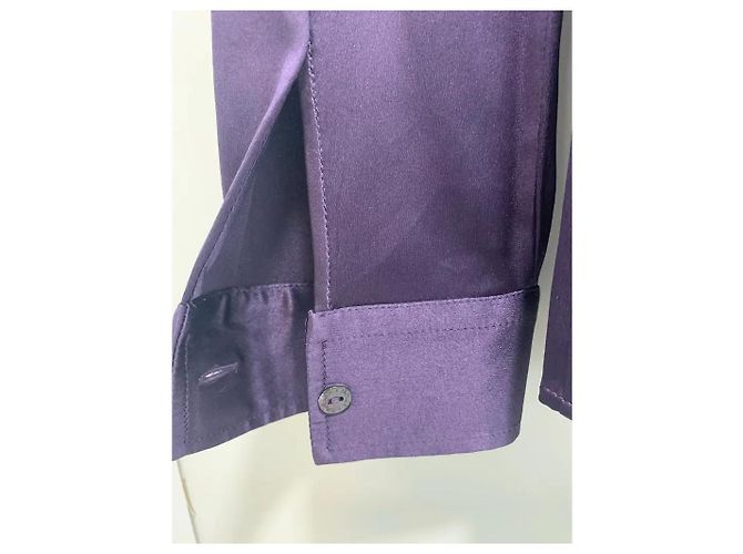 Camicia in seta viola Dolce & Gabbana Porpora - vista 6