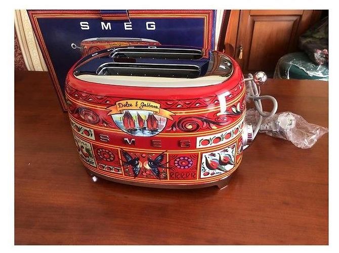 Autre Marque Tostapane Smeg x Dolce & Gabbana Bianco Rosso Gold hardware - vista 2