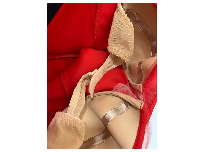 Vestido rojo con volantes Elisabetta Franchi Roja - vista 8