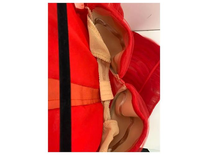 Vestido rojo con volantes Elisabetta Franchi Roja - vista 9