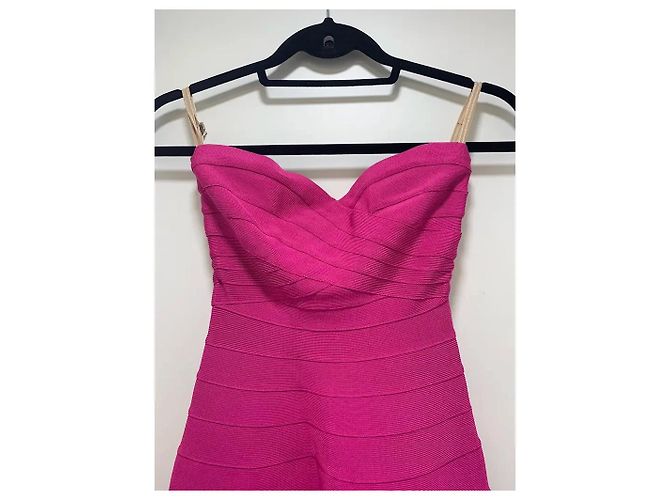 Herve Leger Hervé Léger Vestido Mini Palabra de Honor Akari - Rosa Caprice - vista 2