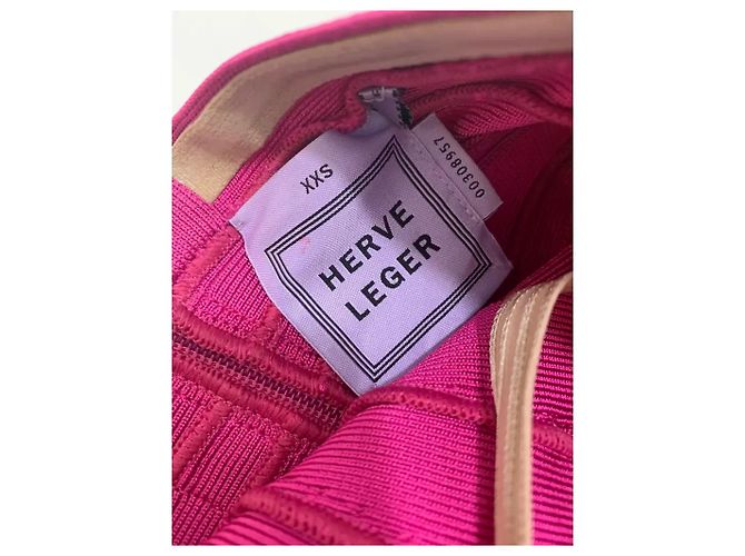 Herve Leger Hervé Léger Vestido Mini Palabra de Honor Akari - Rosa Caprice - vista 6