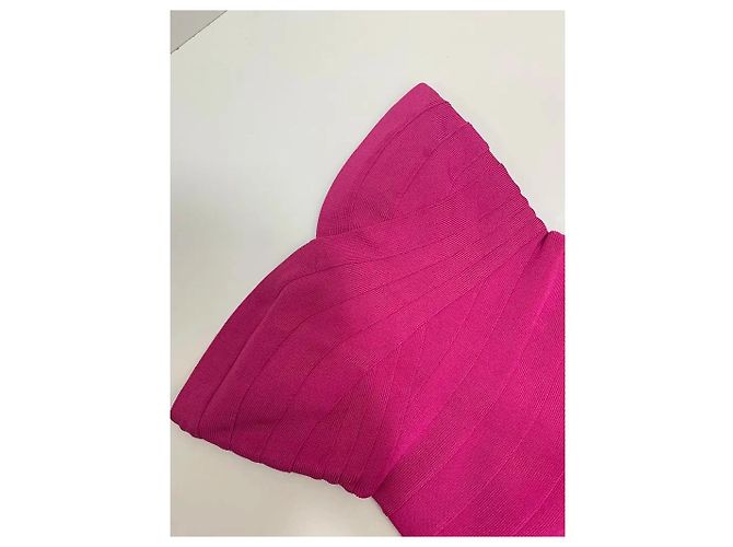 Herve Leger Hervé Léger Vestido Mini Palabra de Honor Akari - Rosa Caprice - vista 7
