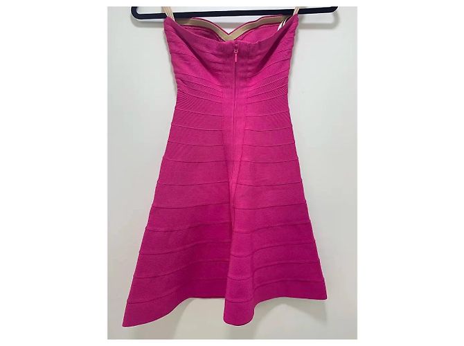 Herve Leger Hervé Léger Vestido Mini Palabra de Honor Akari - Rosa Caprice - vista 8