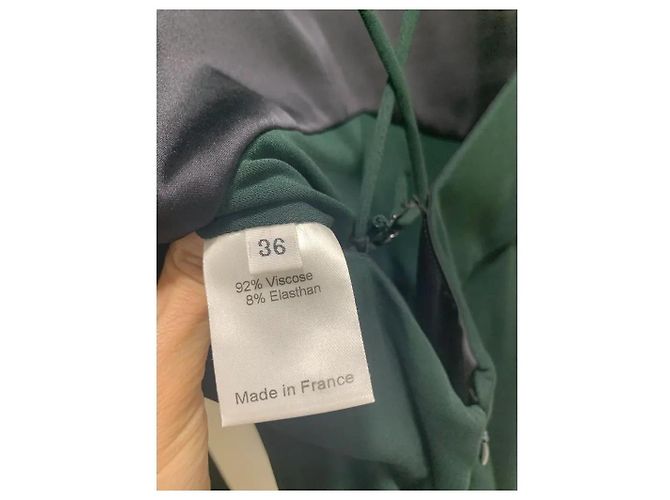 Alexandre Vauthier Langes Grünes Kleid mit Langarm Dunkelgrün - Ansicht 2