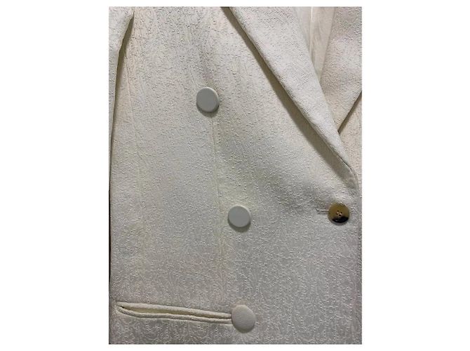 Céline Celine White Double-Breasted Tailored Jacket - view 2