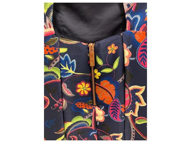 Vestido de verano estampado Ted Baker corte evasé Multicolor Azul oscuro - vista 4