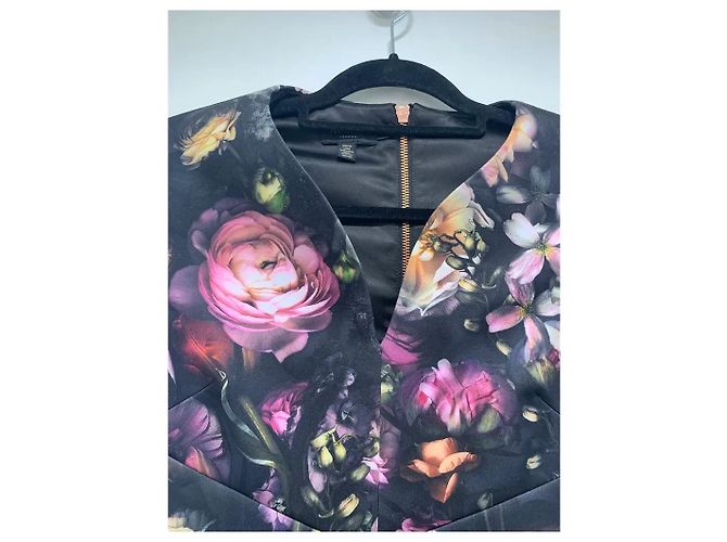 Ted Baker Midi-Kleid mit Blumenprint Braun Pink Mehrfarben Grün Lila - Ansicht 3