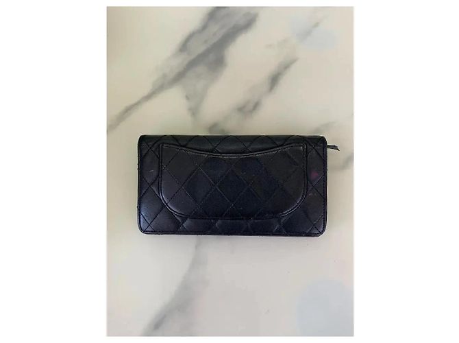 Chanel Classic Flap Quilted Black Leather Wallet - view 2