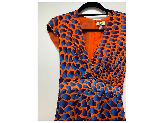 Autre Marque Issa London vestido de verano estampado Azul Naranja - vista 4