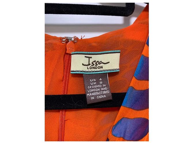 Autre Marque Issa London vestido de verano estampado Azul Naranja - vista 5