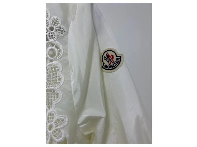 Moncler Vive Eyelet Spitzen-Bomberjacke Weiß - Ansicht 4