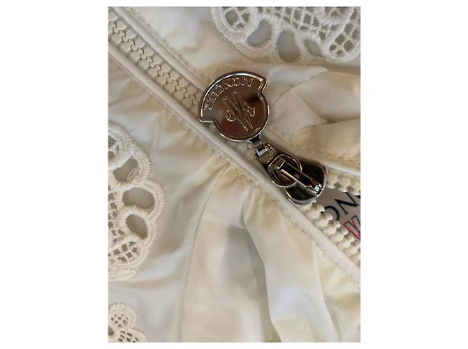 Moncler Vive Eyelet Spitzen-Bomberjacke Weiß - Ansicht 7