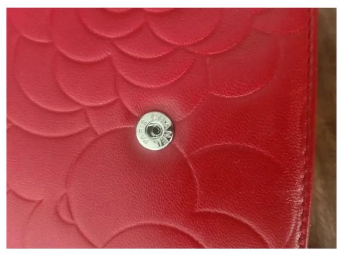 Chanel Camélia Wallet on Chain Portafoglio Rosso - vista 2