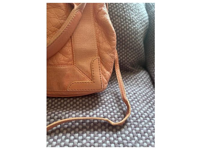 Borsa a mano Balenciaga Navy Cabas rosa in pelle - vista 2