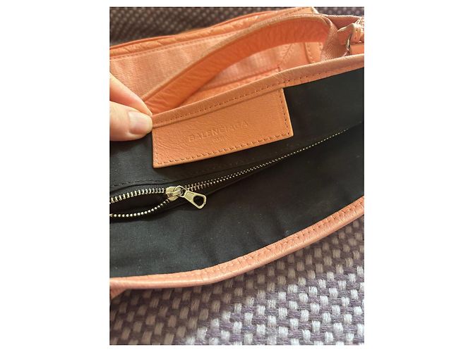 Borsa a mano Balenciaga Navy Cabas rosa in pelle - vista 8