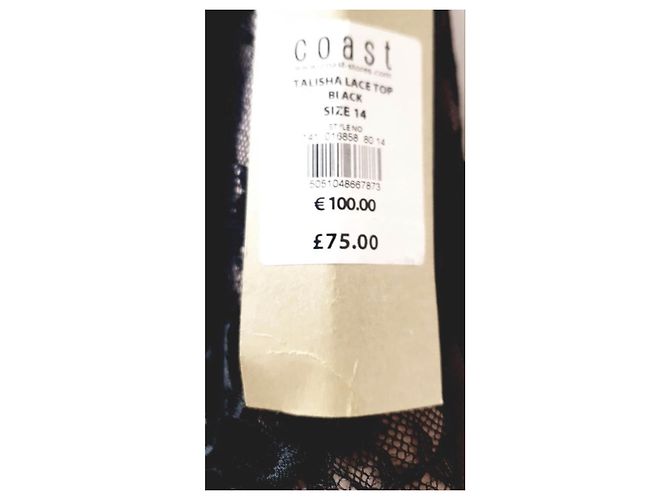 Coast Talisha Top de encaje - Negro, Talla 14 - vista 3