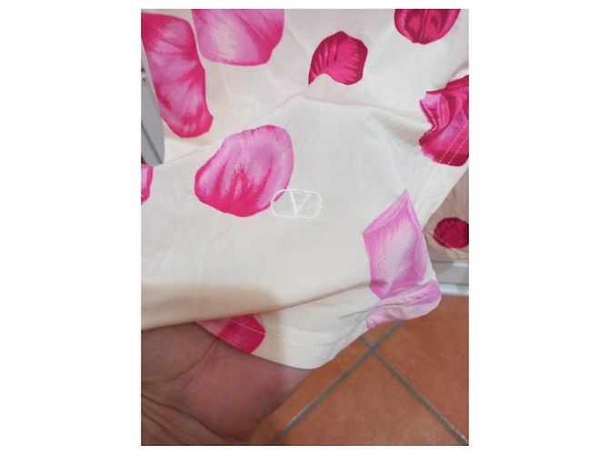 Valentino Garavani Falda Maxi Cruzada Estampado Tulipanes Rosa Blanco - vista 6