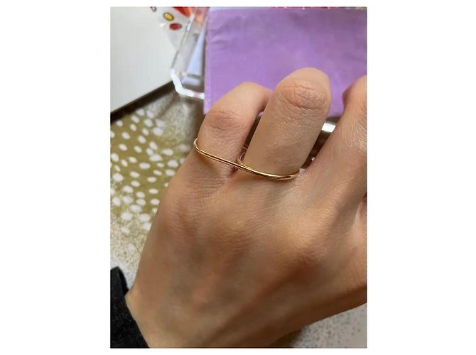 Autre Marque Atelier Paulin Anello Doppio in Oro 14k D'oro - vista 7