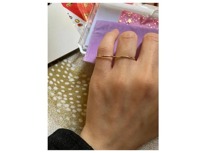Autre Marque Atelier Paulin Anello Doppio in Oro 14k D'oro - vista 8