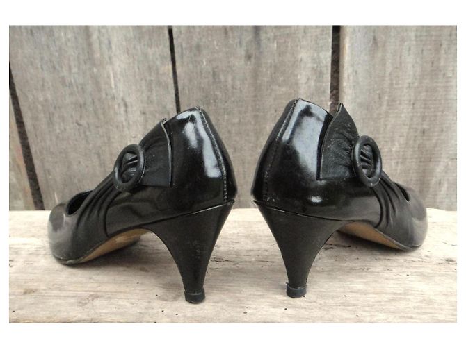Autre Marque Décolleté Vintage Alvarim in vernice nera Nero - vista 4