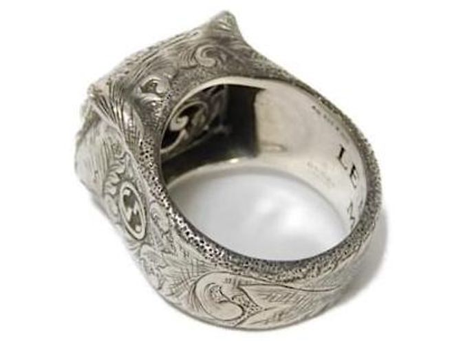 Gucci Le Marché des Merveilles Tiger Head Ring in Sterling Silver Silver hardware - view 3
