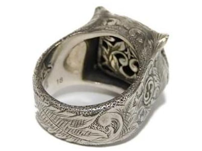 Gucci Le Marché des Merveilles Tiger Head Ring in Sterling Silver Silver hardware - view 4