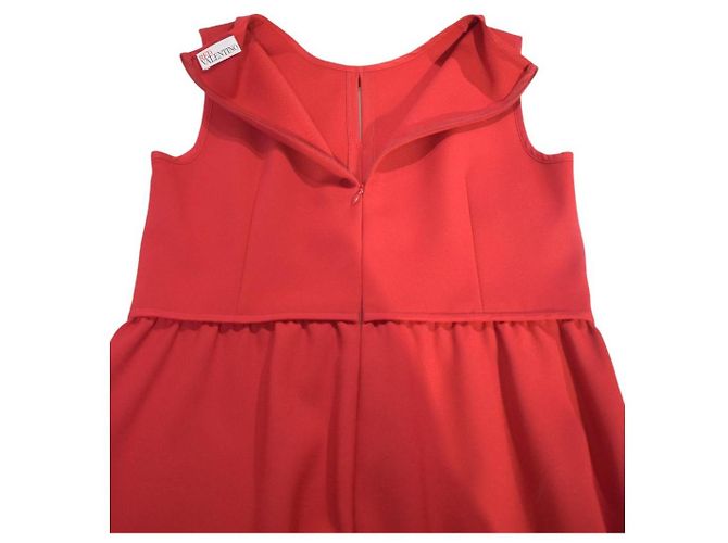 Vestido corto sin mangas de crepé RED Valentino con lazos Roja - vista 7