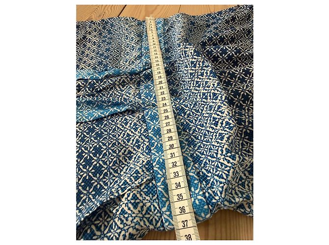 Diane von Furstenberg Mono de seda azul y blanco - vista 12