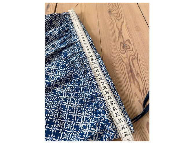 Diane von Furstenberg Mono de seda azul y blanco - vista 13