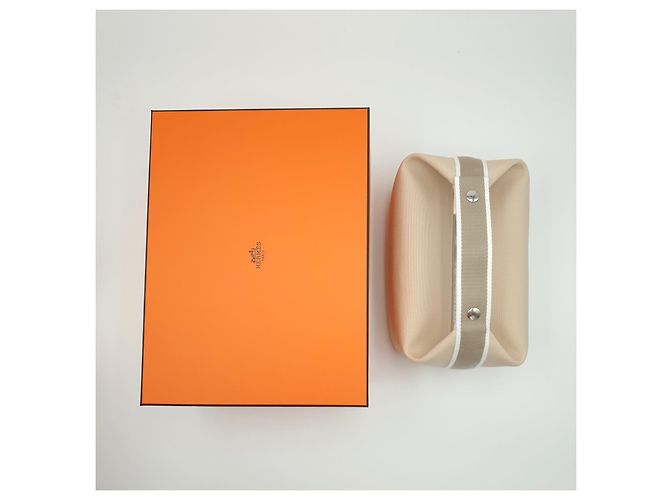 Hermès Pochette Bride-a-Brac GM Naturel Beige Bianco sporco - vista 9