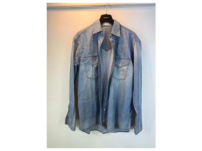 Faith Connexion Camicia Western in Denim Blu - vista 2