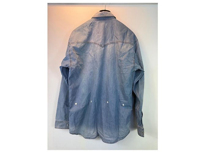 Faith Connexion Camicia Western in Denim Blu - vista 5