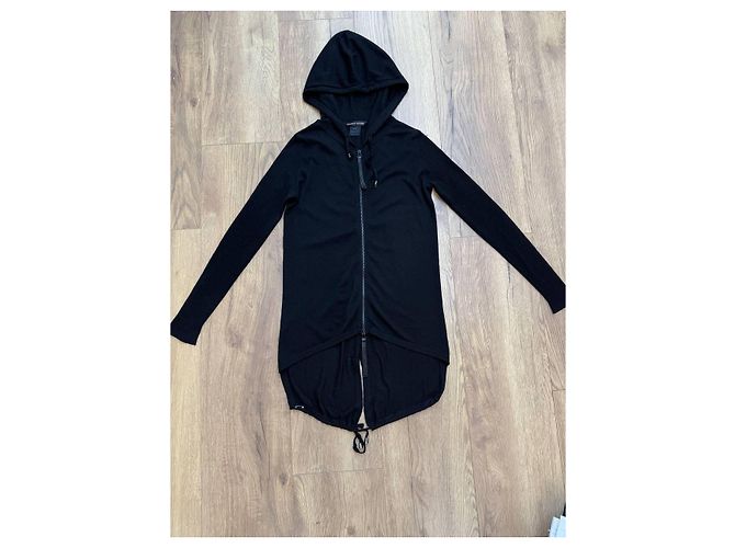 Thomas Wylde Sudadera de cashmere negra con cremallera Negro - vista 12