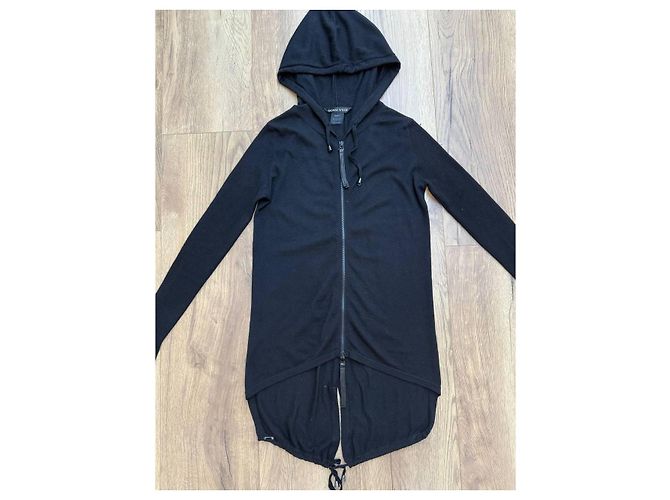 Thomas Wylde Sudadera de cashmere negra con cremallera Negro - vista 13