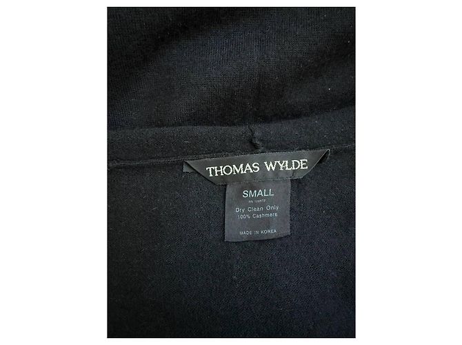 Thomas Wylde Sudadera de cashmere negra con cremallera Negro - vista 14