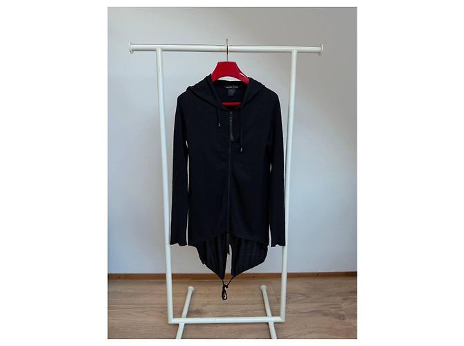 Thomas Wylde Sudadera de cashmere negra con cremallera Negro - vista 4