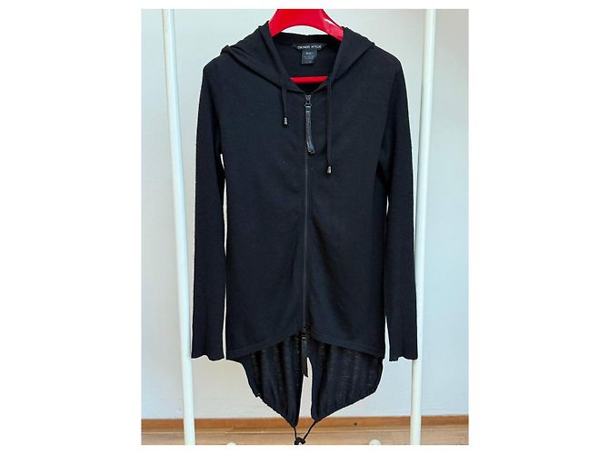 Thomas Wylde Sudadera de cashmere negra con cremallera Negro - vista 5