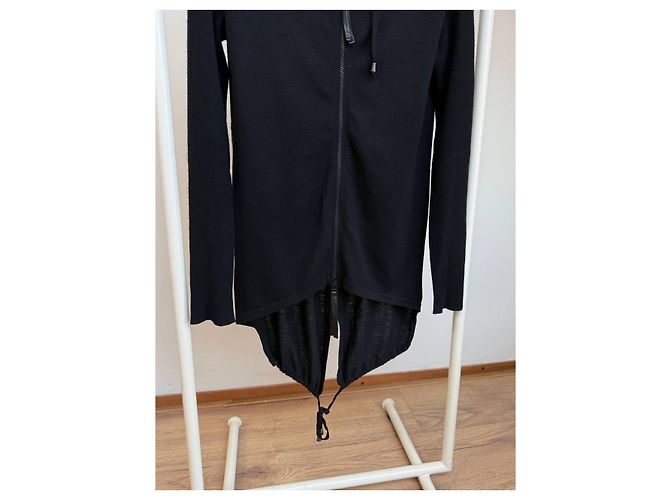 Thomas Wylde Sudadera de cashmere negra con cremallera Negro - vista 7