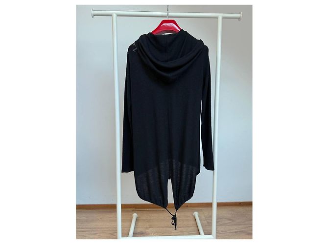 Thomas Wylde Sudadera de cashmere negra con cremallera Negro - vista 8