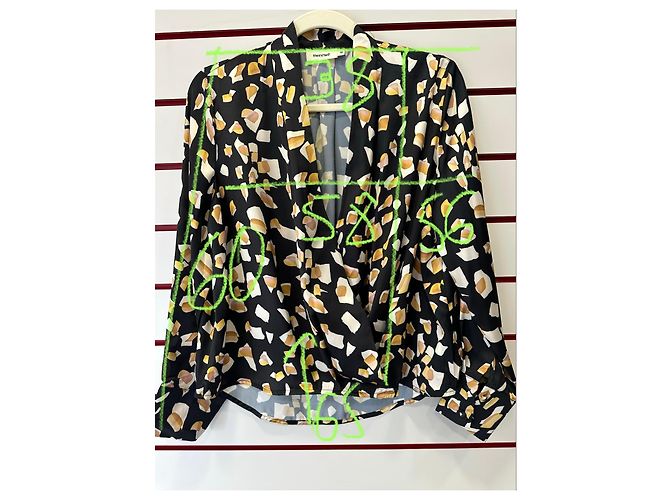 Autre Marque Blusa Sweewë con estampado abstracto Negro Blanco Multicolor Amarillo - vista 7