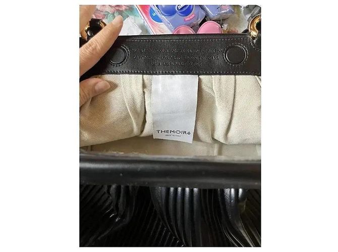 Autre Marque Borsa a mano plissé Themoiré in pelle vegana nera Nero - vista 12