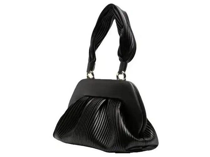 Autre Marque Borsa a mano plissé Themoiré in pelle vegana nera Nero - vista 2